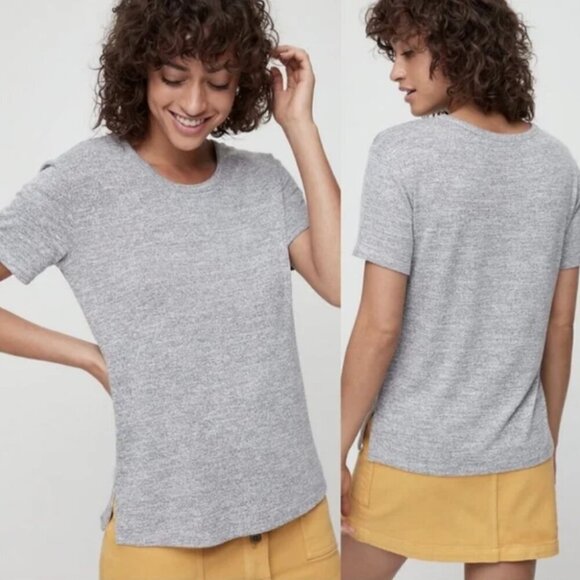 Wilfred Tops - Aritzia Wilfred Free Davina Heather Gray Crew Neck Short Sleeve T Shirt Top S
